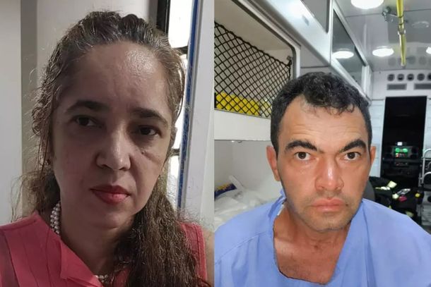 Liliane de Souza Bonfim Duarte e o subtenente do Corpo de Bombeiros, Elianderson Duarte. (Foto: Reprodu&ccedil;&atilde;o)
