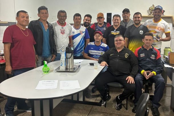 Momento ap&oacute;s a realiza&ccedil;&atilde;o do Congresso T&eacute;cnico do XXII Campeonato Master de Futebol de Campo 2026