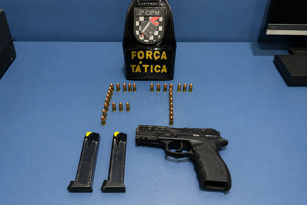Os objetos aprendidos pela equipe da For&ccedil;a T&aacute;tica de Caarap&oacute;