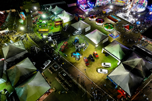 Vista a&eacute;rea do Parque de Exposi&ccedil;&otilde;es Pedro Pedrossian de Caarap&oacute;
