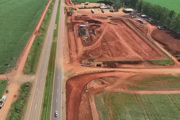 Trecho da BR-163 que est&aacute; passando por obras (Foto: Divulga&ccedil;&atilde;o)
