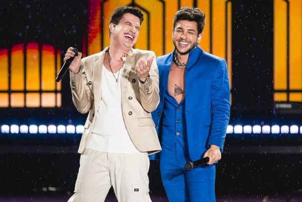 A dupla Hugo & Guilherme em uma de suas apresenta&ccedil;&otilde;es pelo Brasil