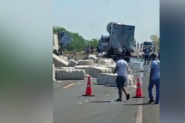 Mortos em colis&atilde;o frontal de carretas na BR-158 em MS tinham 31 e 58 anos