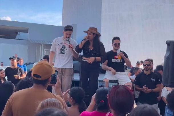 Kaique e Felipe surpreendem Cabre&uacute;va com apresenta&ccedil;&atilde;o em posto de combust&iacute;vel e destacam talento de Lays Alves