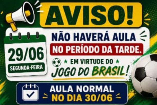 Print do comunicado enviado aos pais informando a antecipa&ccedil;&atilde;o do hor&aacute;rio de atendimento
