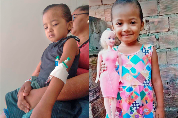 Maria Clara de 4 anos, diagnosticada com um tumor acima do f&iacute;gado