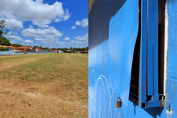Vandalismo no complexo esportivo Tancredo Neves