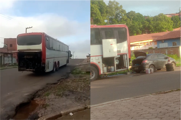&Ocirc;nibus quebrado h&aacute; 19 dias na avenida Coelho Neto