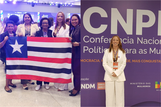 Secret&aacute;ria Flayne R&ecirc;go participando de evento nacional de Pol&iacute;ticas Publicas para Mulher 