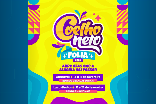 Identidade visual carnaval 2026 em Coelho Neto