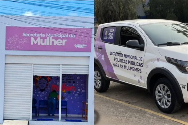 Pr&eacute;dio da Secretaria Municipal da  Mulher e ve&iacute;culo doado pelo Governo Federal