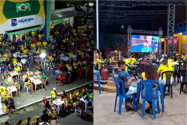 Torcedor coelhonetense durante a estreia do Brasil na Copa de 2026