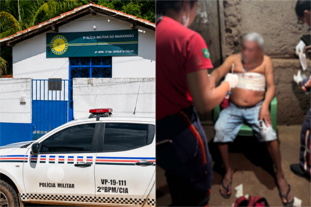 2&ordf; Companhia do 44&ordm; BPM/MA em Duque Bacelar e v&iacute;tima de tentativa de homic&iacute;dio 