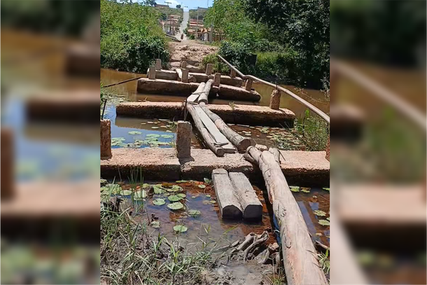 Ponte sobre o riacho S&atilde;o Gon&ccedil;alo em Afonso Cunha