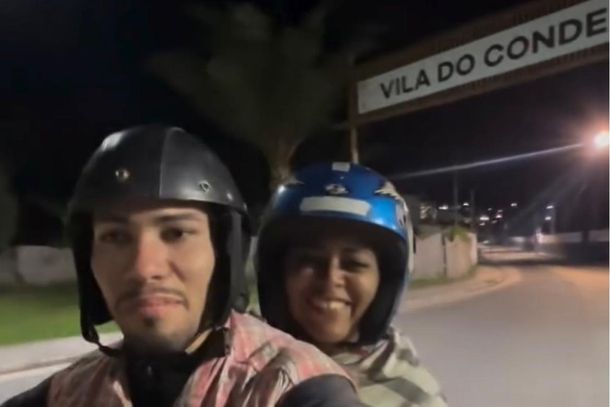 Durante viagem de moto, influenciador registra visita a Conde