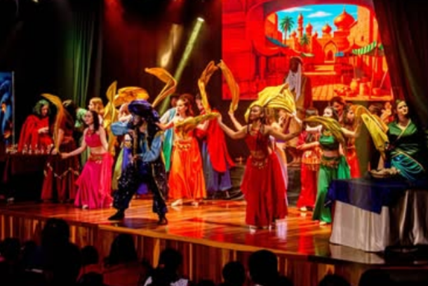 Elenco do espet&aacute;culo &ldquo;A L&acirc;mpada M&aacute;gica&rdquo;, que promete encantar o p&uacute;blico no dia 21 de setembro, no Centro Cultural Vera Schubert.