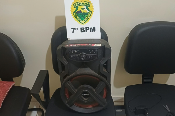 PM apreende equipamento de som ap&oacute;s den&uacute;ncia de perturba&ccedil;&atilde;o em Tapira