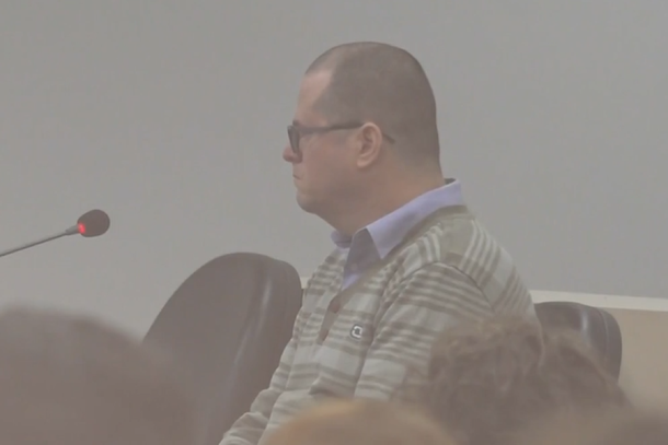 Evandro Martins durante o julgamento realizado nesta ter&ccedil;a-feira (23).