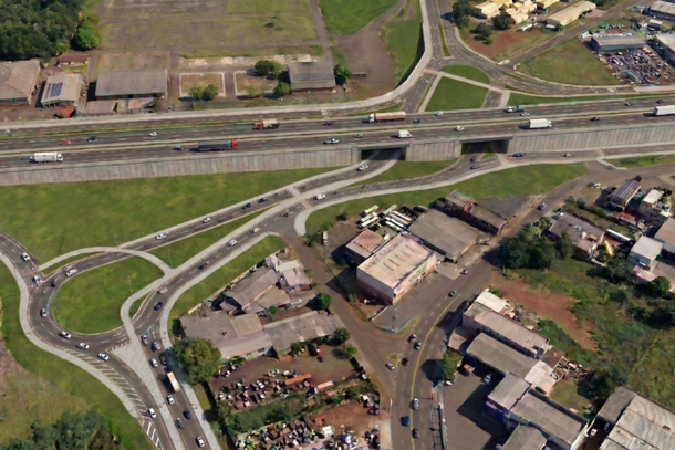 Conceito preliminar do novo Trevo do Charrua mostra a proposta de reabertura da liga&ccedil;&atilde;o entre as regi&otilde;es Norte e Central.