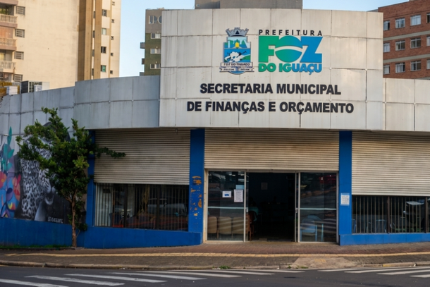 Sede da Secretaria Municipal de Finan&ccedil;as e Or&ccedil;amento, no Centro de Foz do Igua&ccedil;u.