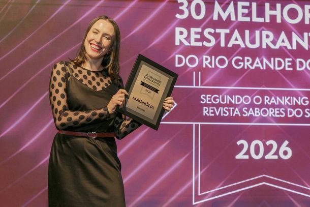 Fernanda Chies, s&oacute;cia do Magn&oacute;lia, recebeu o pr&ecirc;mio durante cerim&ocirc;nia em Porto Alegre.