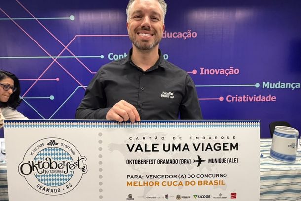 Maicon Scaravonatty, vencedor do Concurso.