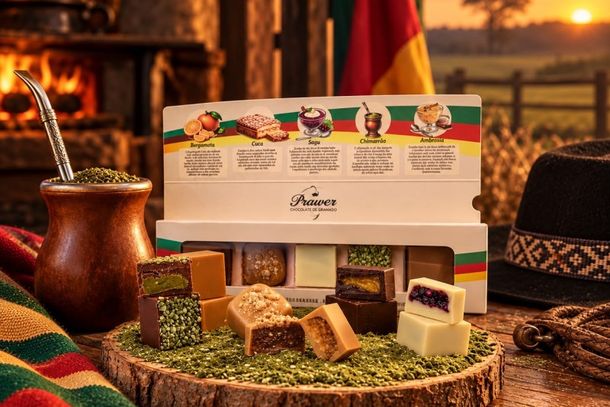 Prawer transforma sabores da tradi&ccedil;&atilde;o ga&uacute;cha em chocolates para celebrar o 20 de setembro