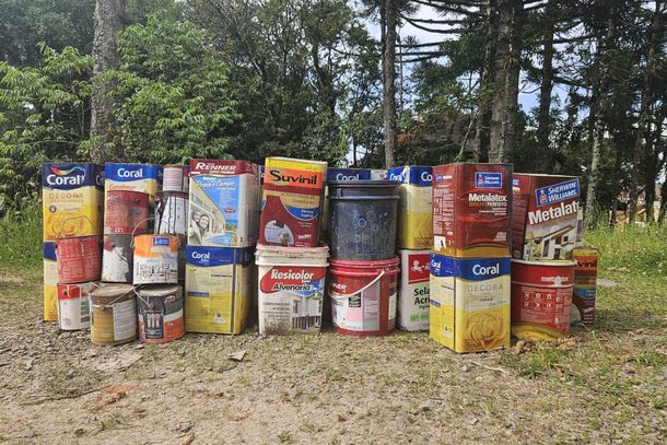 Nova Petr&oacute;polis promove coleta de latas de tinta vazias nos dias 23 e 24 de outubro