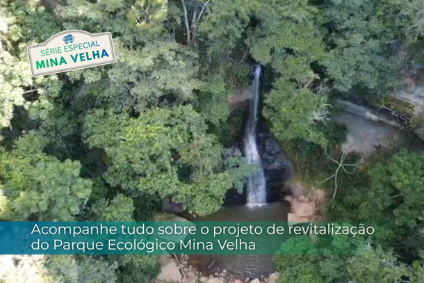 Imagem a&eacute;rea de parte do Parque Ecol&oacute;gico da Mina Velha, em Ibaiti, registrada em 5 de mar&ccedil;o de 2026.