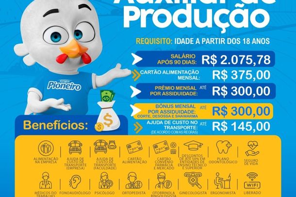Divulga&ccedil;&atilde;o Oficial de vaga -  Grupo Pioneiro