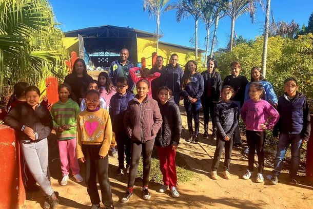 Visita &agrave; usina de reciclagem