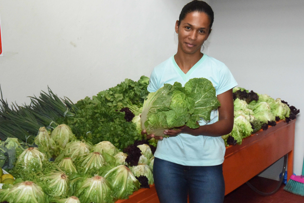 Jovem agricultora
