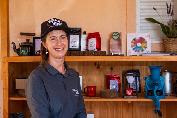 Goretti Leite, propriet&aacute;ria do caf&eacute; especial Tulha de Minas