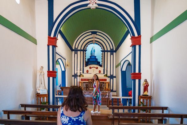 Interior da capela do Ros&aacute;rio