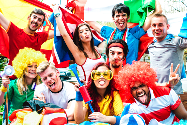 Torcida de v&aacute;rios pa&iacute;ses