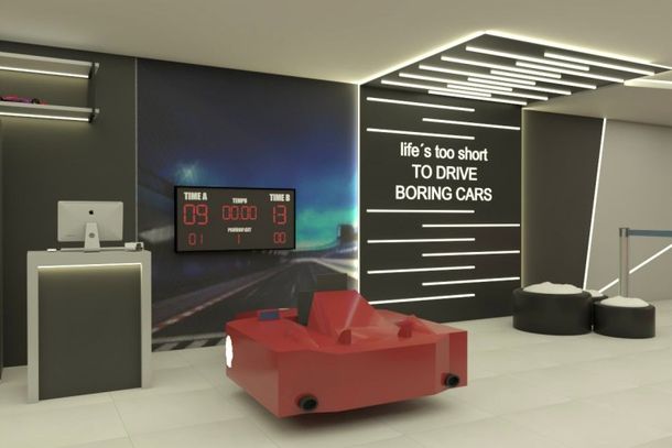 U Drive ser&aacute; um "paddock&rdquo; com oito carros ex&oacute;ticos, simulador e r&eacute;plica de F1