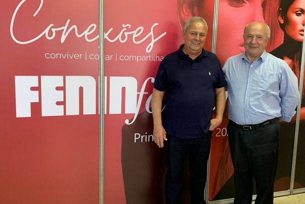Julio Viana, diretor da Fenin, e Luia Barbacovi.