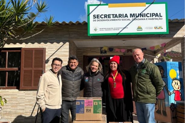 Poder p&uacute;blico de Balne&aacute;rio Pinhal recebeu itens destinados &agrave; doa&ccedil;&atilde;o.