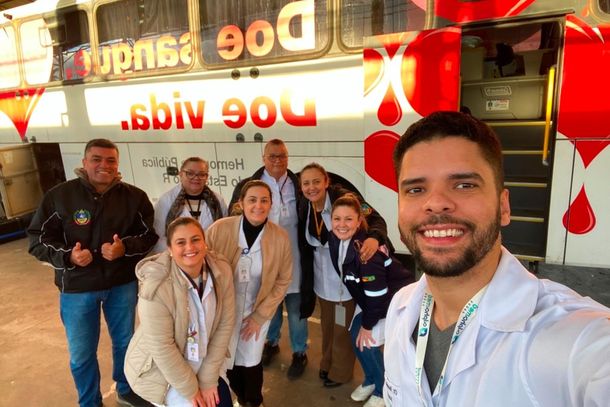 Emocentro m&oacute;vel resulta na doa&ccedil;&atilde;o de 76 litros de sangue em Igrejinha.