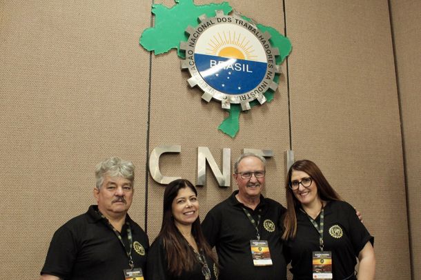 Equipe do Sindicato dos Sapateiros de Parob&eacute; marcou presen&ccedil;a no evento que reuniu dirigentes de todo o Brasil.