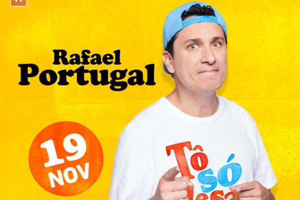 Rafael Portugal apresenta o espet&aacute;culo "T&ocirc; S&oacute; Desabafando" na FACCAT no dia 19 de novembro