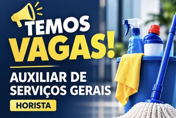 Contrata-se auxiliar de servi&ccedil;os gerais para in&iacute;cio imediato