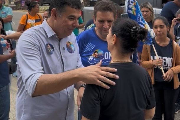 Heleno do Hospital e Dr. Marcos Vin&iacute;cius realizam caminhada eleitoral em Ipatinga