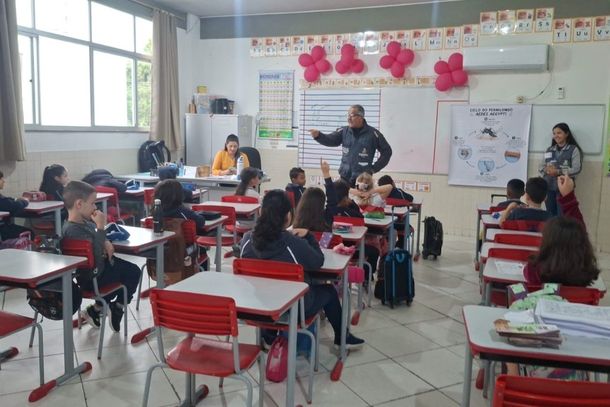 Programa Educa Dengue leva conscientiza&ccedil;&atilde;o sobre arboviroses &agrave; EMEB Paulo Reis