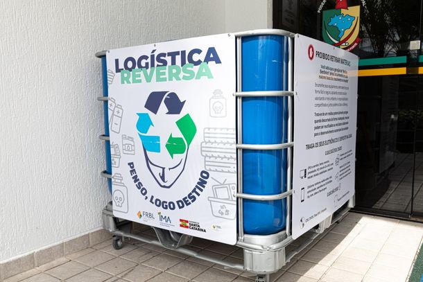 Foto: Ponto de coleta instalado na C&acirc;mara de Itapema.