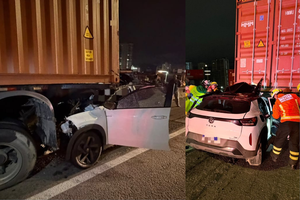 Homem de 40 anos morre ap&oacute;s colis&atilde;o entre carro e caminh&atilde;o na BR-101, em Itapema