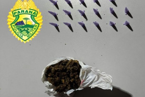 PM apreende drogas e moto adulterada ap&oacute;s fuga no tr&acirc;nsito em Jacarezinho