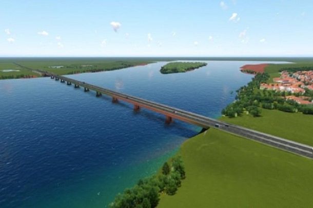 O projeto consiste em construir uma ponte sobre o Rio Paran&aacute;, que deve ter aproximadamente 2 quil&ocirc;metros de extens&atilde;o. 