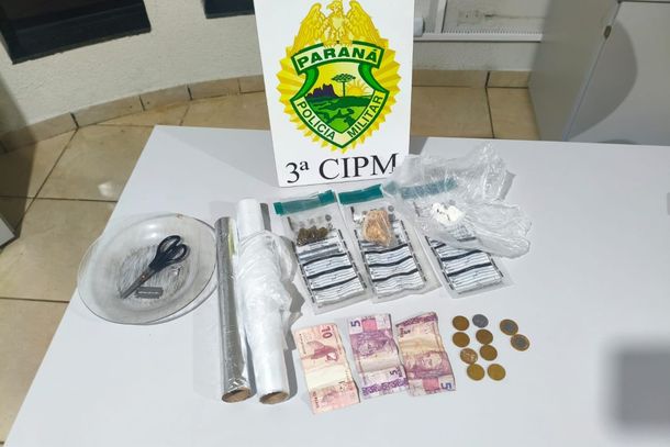 Suspeito foi abordado pela PM.