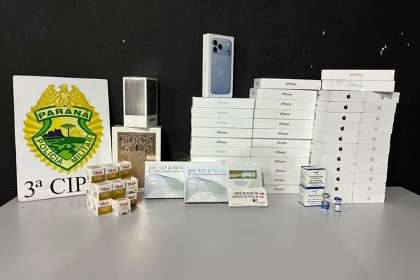 Policiais Militares da 3&ordf; CIPM apreendem eletr&ocirc;nicos, anabolizantes e motocicletas el&eacute;tricas oriundos do Paraguai.